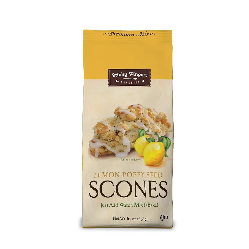 71dV0DBpG9L._SL1500_ English Scone Mix, Lemon Poppyseed by Sticky Fingers Bakeries – Easy to Make English Scones Fresh Baked, Makes 12 Scones (1 pk) - Image 1