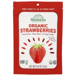 NATIERRA Organic Freeze Dried Srawberries, 0.8 OZ