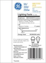 GE Incandescent 250 Watt Soft White A21 3-Way Bulb 1 Pack - Image 4