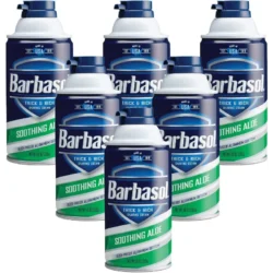 YOPKEN Barbasol Soothing Aloe Thick and Rich Shaving Cream for Men, 10 oz (Pack of 6)