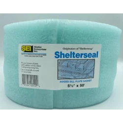 Shelterseal Rigged Sill Plate Gasket, Sill Seal, Aqua (5 1/2"x50')